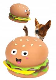 Zabawka dla psa Hamburger Burger piszczący winylowy Fast Food szczeniaka
