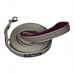 Szara smycz treningowa gumowana 5m Rascal