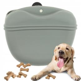 Saszetka na smaczki silikonowa torebka na przysmaki Szara