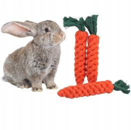 Zabawka Gryzak Marchewka Ze Sznura Bawełnianego 22CM
