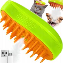 Szczotka Parowa Dla Zwierząt Psa Kota Elektryczna Do Pielęgnacji Sierści