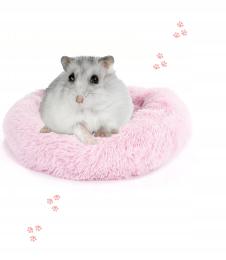 Legowisko dla chomika świnki morskiej Gryzoni mata posłanie różowe Q10