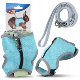 Szelki dla Królika Oddychające Pełne Elastyczna Smycz Regulowane Bezpieczne