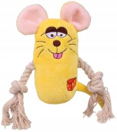 The Zoo Mysz Pluszowa Ze Sznurkiem Zabawka Dla Psa Piszcząca 10CM