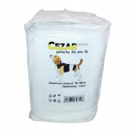 Cezar Pieluchy pampersy dla psa samca XL 12szt samców 56-80cm