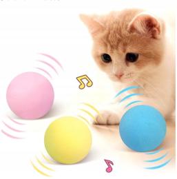 Zabawka dla kota kula interaktywna piłka z dźwiękiem i kocimiętka