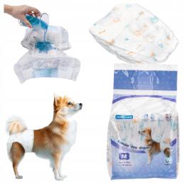 Pampersy Pieluchy dla suczki Dla psa M 4 8 kg 26 46 cm 10 sztuk Nobleza