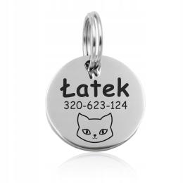 Adresówka Identyfikator dla Psa Kota Kółko Metal