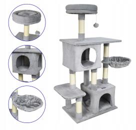 Drapak dla kota domek wieża legowisko z poduszką piłeczka