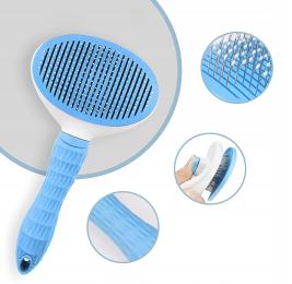 Szczotka dla psa kota usuwania sierści długowłosego zgrzebło samoczyszcząca