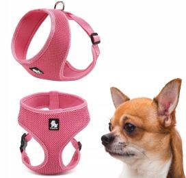 Szelki Dla Małego Psa Kota Bezuciskowe Lekkie Truelove Puppy Różowe L