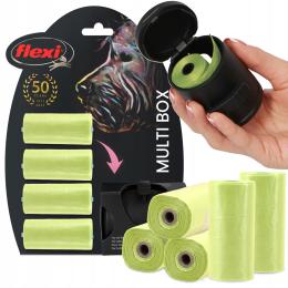 Pojemnik Multi Box Dozownik Smyczy Flexi Etui 80x Worki Odchody Kupy Psa