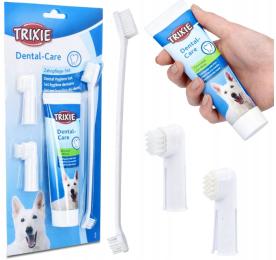 Trixie Szczotka szczoteczka 3szczoteczki do mycia zębów psa pasta miętowa