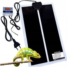 Mata Grzewcza Grzejna Z Termostatem Terrarium Roślin Sadzonek 28x53cm 28W