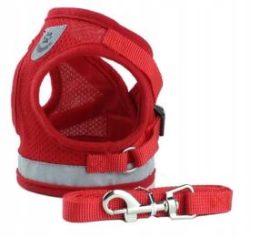 Szelki Spacerowe Bezuciskowe Dla Kota Smycz Regulowane Odblask Rozmiar L