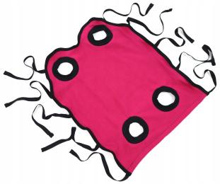 Fartuszek ubranko pooperacyjne M. Kot, pies. Kubrak różowy.