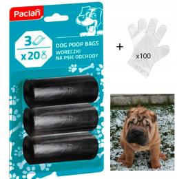 Woreczki Dla Psa Worki Na Psie Odchody Kupy Mocne Paclan 3 x 20 Szt+