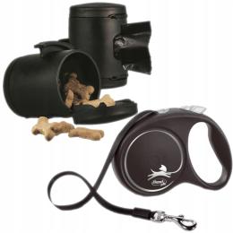 Flexi Smycz Automatyczna 5m 50 kg Multi Box Pojemnik na Smycz Smaczki