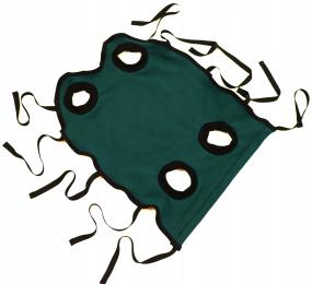 Fartuszek ubranko pooperacyjne XXL. Pies. Kubrak butelkowa zieleń.