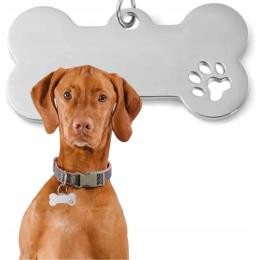 Adresówka dla psa identyfikator Kość łapka+GRAWER