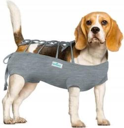 Ubranko pooperacyjne dla psa Szare Recowear rozmiar 7 długość 44 cm