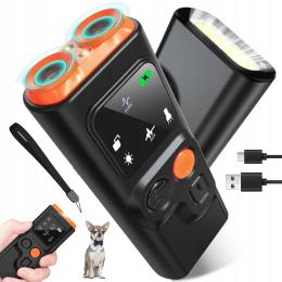 Podwójnie Ultradźwiękowy Odstraszacz Psów Led Treser Elektryczny Psa