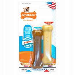 Nylabone Puppy Bone Twin Pack Xs zestaw gryzaków dla ząbkującego szczeniaka