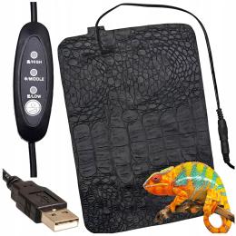 Mata Grzejna Z Regulacją Do Terrarium Roślin |zasilanie Usb 15x22cm 8.5W