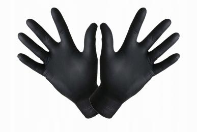 2x Rękawiczki Ochronne Nitrylowe Czarne Budowa Czyszczenie mycie Terrarium