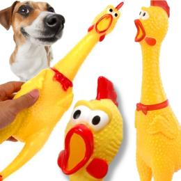 Kurczak Gumowy Piszcząca Zabawka Psa Szczeniaka Gryzak Antystresowy 36CM