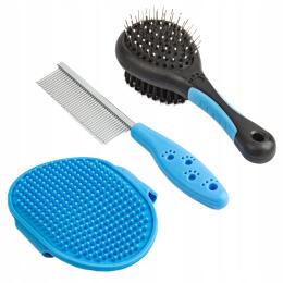 Zestaw szczotek do czesania zwierząt Dwustronna Grzebień Szczotka Do Mycia