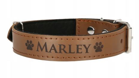 Obroża Skórzana Grawer roz. 46-58cm