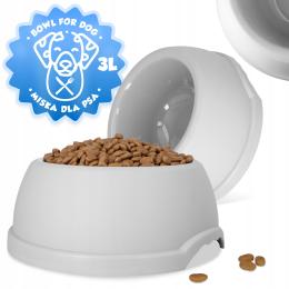 Duża Miska Psa 3 l Plastikowa Miseczka Wodę Antypoślizgowa XXL Dużych Psów