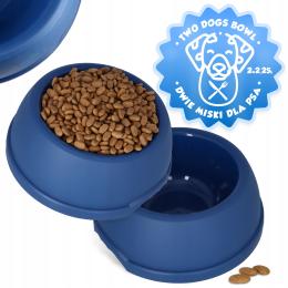 2x Duża dla Miska Psa 2,25 Plastikowa Miseczka Wodę Antypoślizgowa XL Mocna