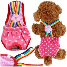 Majtki Dla Psa Na Cieczkę Majtki dla Suczki Szelki Ochronne Różowe Mawe S/m