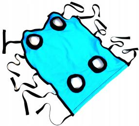 Fartuszek ubranko pooperacyjne M. Kot, pies. Kubrak turkusowy.