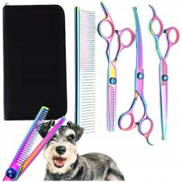 Nożyczki Do Strzyżenia Psów Groomerskie Psa Kota Zestaw Fryzjerski Etui