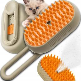 Szczotka Parowa Dla Psa I Kota Zwierząt Dozownik Sierść 3w1 Elektryczna