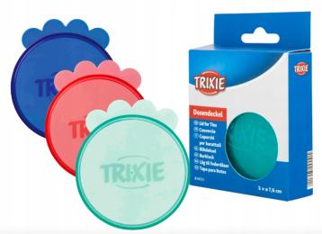 x3 Pokrywki Trixie do Puszek z Karmą 200g i 400g Zachowaj Świeżość Karmy