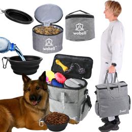 Torba podróżna organizer dla psa wododporna pojemna kieszonki miski silikon