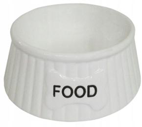 Yarro Miska ceramiczna dla psa Food, biała 15,5x6cm Y2753