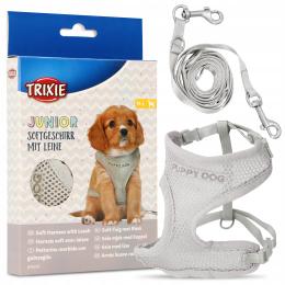 Szelki Psa Szczeniaka 36-50cm Bezuciskowe Guard Regulowane Smycz Przepinana