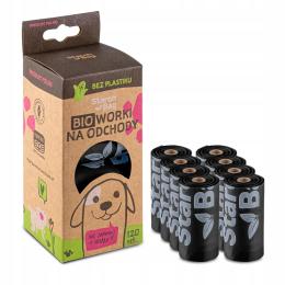 Worki na odchody dla psa biodegradowalne Starchbag BIOworki 8x15szt czarne