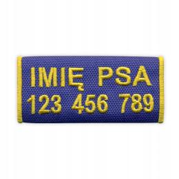 Haftowana Adresówka na Rzep 3 cm szeroka