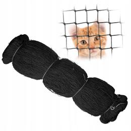 Siatka Na Balkon W Rolce 6x2m Dla Kota Czarna Oczko 50x50mm Bezpieczne Koty