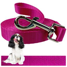Smycz 5M Dla Psa Taśma Linka Treningowa Miejska Mocna Gruba Różowa