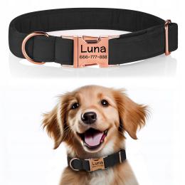 Obroża dla Psa Welurowa M/L z Grawerem B2