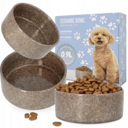 Miska Ceramiczna Psa 0,9 Miseczka Szczeniąt Wodę Karmę 16 cm Stabilna Mocna