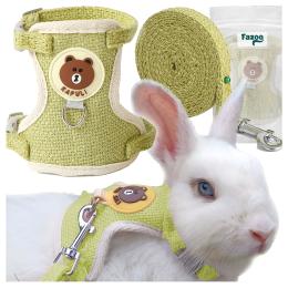 Szelki Dla Królika Małego Psa Kota i Smycz 120 cm Spacerowe Mocne ze Smyczą