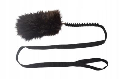 Szarpak Dla Psa Naturalne Futro Owcze Brązowe Amortyzator 150cm